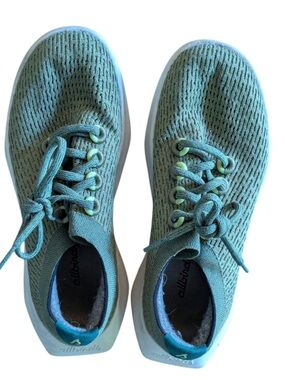 allbirds knit sneakers in sage green with white sole